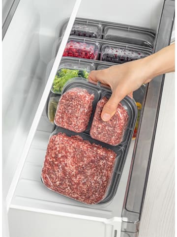 Violeta Home 8er-Set: Vorratsbehälter in Anthrazit - (B)24 x (H)5 x (T)15 cm