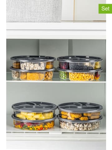 Violeta Home 8-delige set: voorraadcontainers antraciet - (H)5 x Ø 21 cm