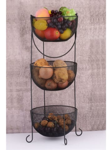 Violeta Home Obstkorb in Schwarz - (H)85 cm