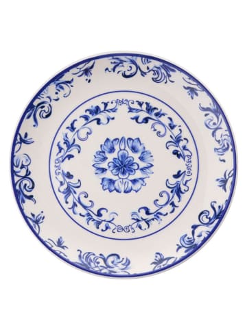 Violeta Home Talerze (6 szt.) w kolorze biało-niebieskim do serwowania - Ø 25,5 cm