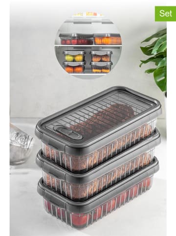 Violeta Home Pojemniki (2 szt.) w kolorze antracytowym - 2 l