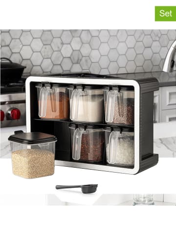 Violeta Home 7-delige voorraadpottenset zwart