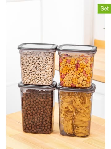 Violeta Home 4er-Set: Vorratsbehälter in Anthrazit