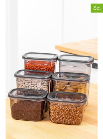 Violeta Home 6-delige set: voorraadcontainers antraciet