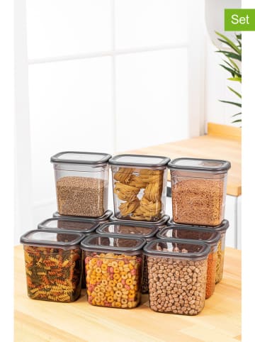 Violeta Home 12-delige set: voorraadcontainers antraciet - 1,15 l