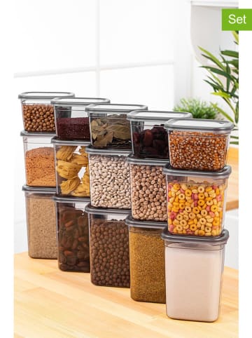 Violeta Home 15-delige set: voorraadcontainers antraciet