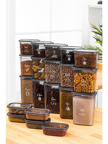 Violeta Home 20-delige set: voorraadcontainers antraciet