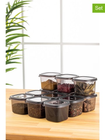 Violeta Home Pojemniki (12 szt.) w kolorze antracytowym - 0,5 l