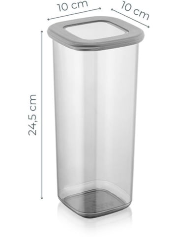 Violeta Home 12-delige set: voorraadpotten grijs - 1,75 l