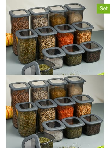 Violeta Home 24-delige set: voorraadcontainers antraciet