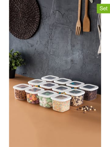 Violeta Home Pojemniki (12 szt.) w kolorze białym - 550 ml