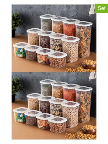 Violeta Home 24er-Set: Vorratsbehälter in Weiß