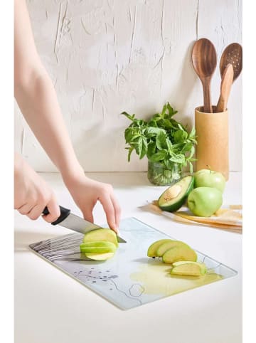 Violeta Home Schneidebrett in Weiß/ Gelb- (L)35 x (B)25 cm