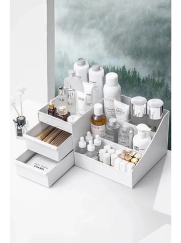 Violeta Home Organizer w kolorze białym na przybory do makijażu - 28 x 17 x 13 cm