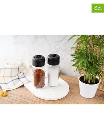 Violeta Home Pojemniki (2 szt.) w kolorze czarnym na przyprawy - 245 ml
