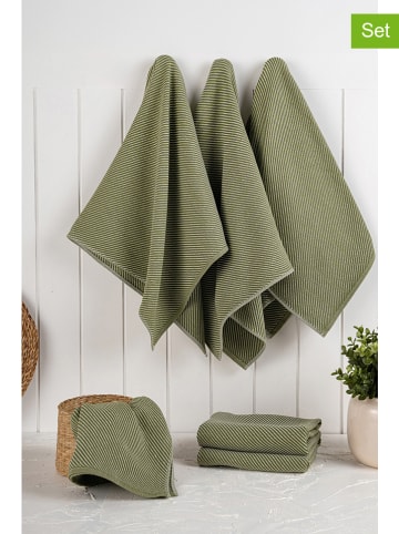 Violeta Home 6-delige set: theedoeken groen - (L)76 x (B)43 cm