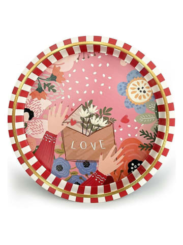 Violeta Home Tablett in Rot - Ø 31,5 cm