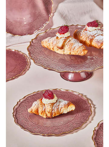 Violeta Home 7tlg.Set: Dessertteller in Rosa/ Gold