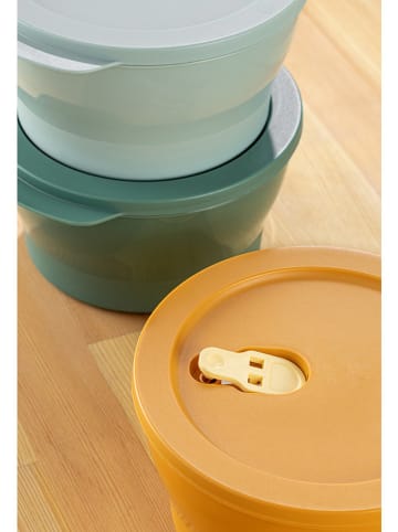 Violeta Home Pojemniki (3 szt.) w kolorze pomarańczowo-zielono-błękitnym - wys. 10 cm