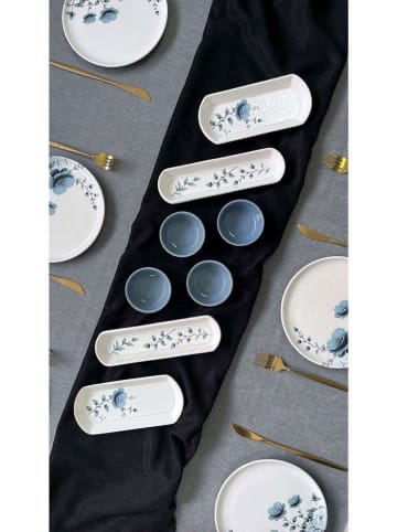 Violeta Home 14-delig ontbijtservies wit/turquoise