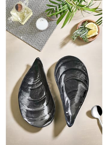 Violeta Home Półmiski (2 szt.) w kolorze czarnym - 27 x 14 cm