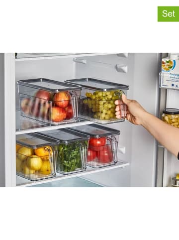 Violeta Home Pojemniki (2 szt.) w kolorze szarym - 13 x 13 x 28 cm