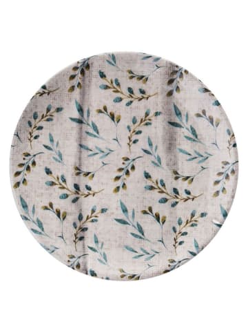 Violeta Home 6-delige set: serveerborden lichtgrijs/turquoise - Ø 25,5 cm