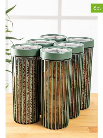 Violeta Home 6er-Set: Vorratsbehälter in Grün - 1,7 l