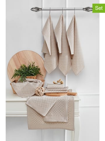 Violeta Home 10er-Set: Geschirrtücher in Beige - (L)60 x (B)40 cm