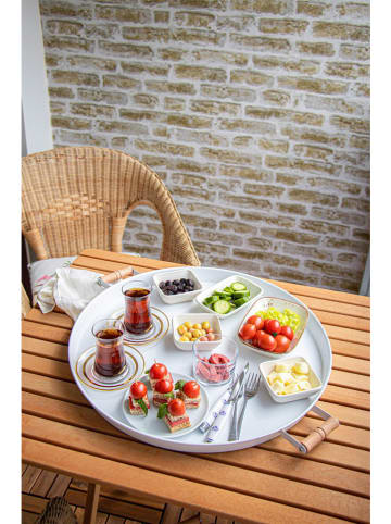 Violeta Home Tablett in Weiß - Ø 51 cm