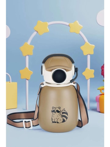 Violeta Home Thermosflasche in Braun/ Weiß - (H)19 cm