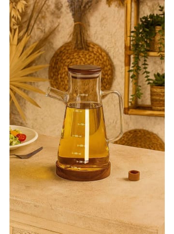 Violeta Home Oliedispenser transparant/bruin - (H)23 cm