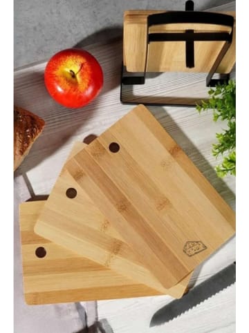 Violeta Home 5-delige set: snijplank lichtbruin - (L)31 x (B)14,5 cm