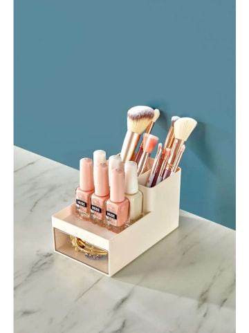 Violeta Home Organizer w kolorze białym na przybory do makijażu - 10 x 16 x 9 cm