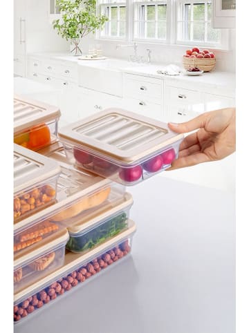 Violeta Home Pojemniki (6 szt.) w kolorze kremowym - 600 ml