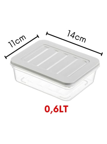 Violeta Home 6er-Set: Frischhaltedosen in Creme - 600 ml