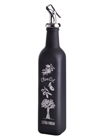 Violeta Home Dozowniki (2 szt.) w kolorze srebrno-czarnym do oliwy - 500 ml