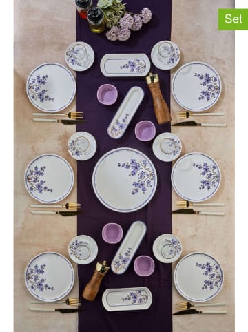 Violeta Home 21-delig ontbijtservies wit/paars