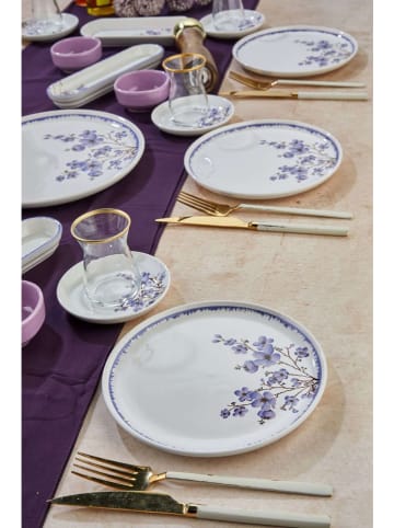 Violeta Home 21tlg. Frühstückservice in Weiß/ Lila
