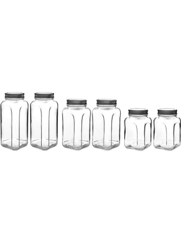 Violeta Home 6-delige set: voorraadglazen transparant