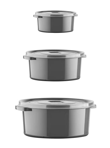 Violeta Home 12-delige set: voorraadpotten grijs