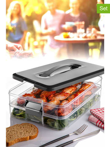 Violeta Home 2er-Set: Vorratsbehälter in Schwarz - (L)30 x (B)21,5 cm