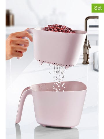Violeta Home 2tlg. Set: Sieb in Rosa - (B)24 x (H)21 x (T)14 cm