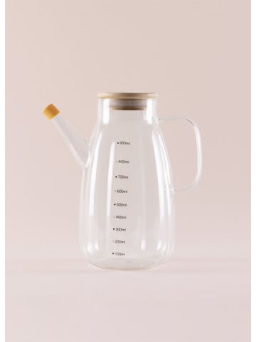 Violeta Home 2-delige set: oliedispensers transparant/bruin - 900 ml