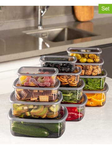 Violeta Home 12er-Set: Frischhaltedosen in Anthrazit