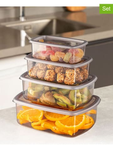 Violeta Home Pojemniki (4 szt.) w kolorze antracytowym