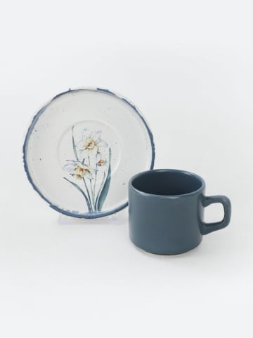 Violeta Home 6er-Set: Teetassen in Dunkelblau/ Weiß - 184 ml