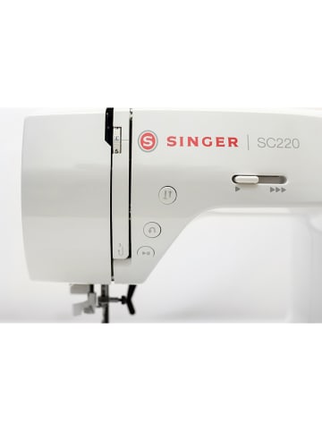 VSM Singer Nähmaschine "SC220-RD" in Weiß/ Rot