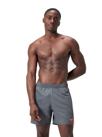 Speedo Badeshorts "Eco Hyperboom" in Grau/ Orange