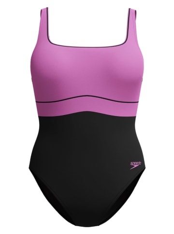 Speedo Strój kąpielowy "Eco Contour Eclipse" w kolorze czarno-jasnoróżowym